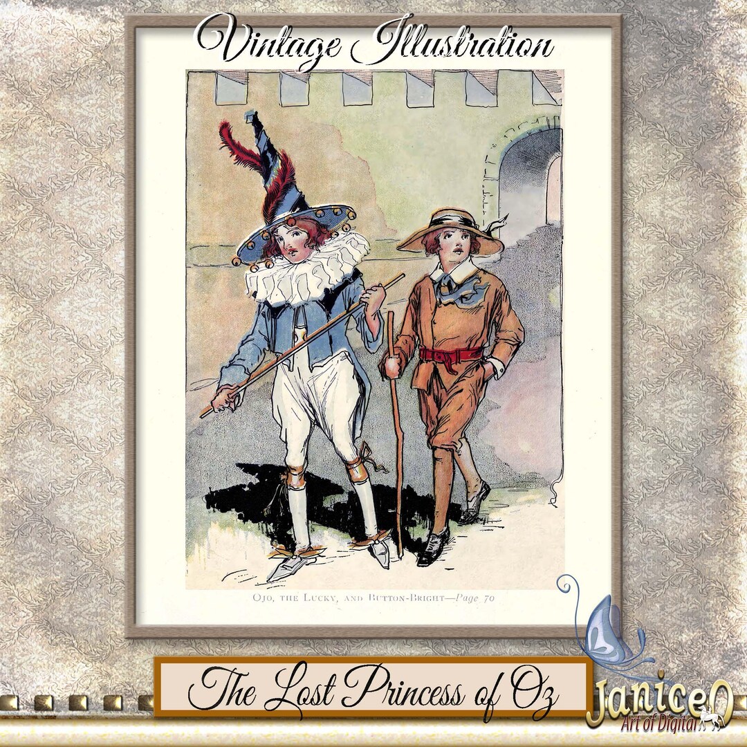 Ojo the Lucky the Lost Princess of Oz Digital Download, Vintage J.R ...
