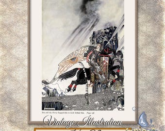 Impression d'art conte de fées Kay Nielsen : décoration de chambre d'enfant vintage (téléchargement numérique)