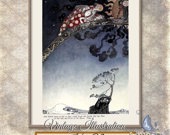 Impression d'art conte de fées Kay Nielsen : décoration de chambre d'enfant vintage (téléchargement numérique)