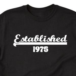 1975 Birthday Shirt - 45th Birthday T-shirt - Established 1975 T-shirt Funny 1975 Birthday Gift Party