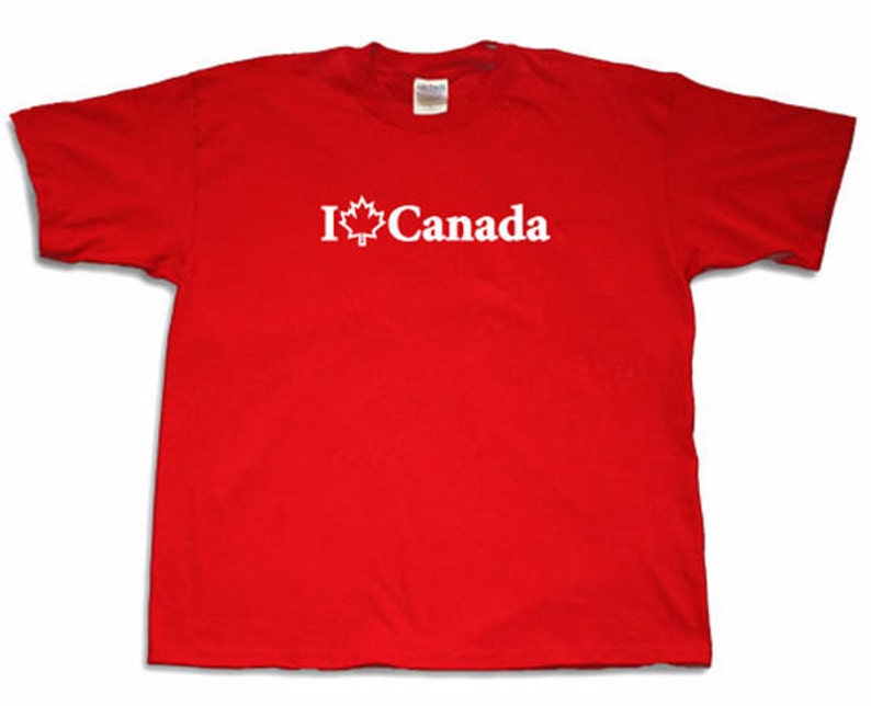 I Love Canada Tshirt Canada Shirt Funny Canada Canadian Etsy