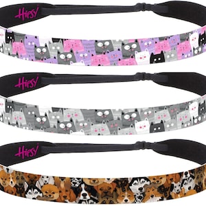 Hipsy Adjustable No Slip Love Dogs Cats Animals Headband Gifts for Women and Girls