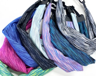 Hipsy CREATE YOUR OWN Adjustable Wide Petite & Plus Size Space Dye Spandex Xflex Sports Headband Custom Gift 2, 3, 5 Packs
