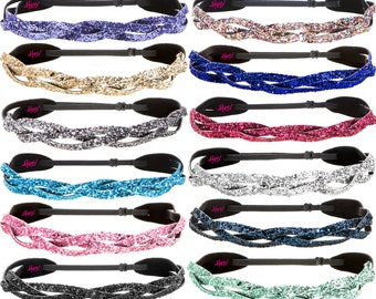Hipsy Gold Bling Glitter Headband PETITE & PLUS Size  display picture 2
