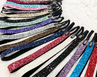 Hipsy CREATE YOUR OWN Adjustable No Slip Petite & Plus Size Skinny Bling Glitter Headband Set Custom Gift 2, 3, 5, 10 Packs Women Girls