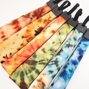 Hipsy Women&#39;s Adjustable Wide Spandex Xflex Printed Tie Dye Multi Yoga Running Workout Headband