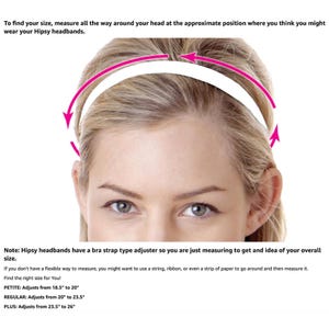 Hipsy Workout Headbands Adjustable NO SLIP Tech Sport Black Silver Pink Purple Red Navy Brown Athletic Sports Skinny Running Band for Women image 4