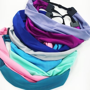 Hipsy CREATE YOUR OWN Adjustable Wide Petite & Plus Size Basic Spandex Xflex Headband Custom Gift 2, 3, 5 Packs for Women and Girls