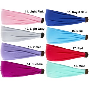 Hipsy CREATE YOUR OWN Adjustable Wide Petite & Plus Size Basic Spandex Xflex Headband Custom Gift 2, 3, 5 Packs for Women and Girls image 3