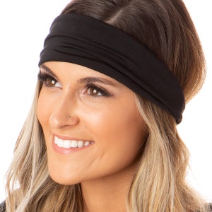 Hipsy CREATE YOUR OWN Adjustable Wide Petite & Plus Size Basic Spandex Xflex Headband Custom Gift 2, 3, 5 Packs for Women and Girls image 7