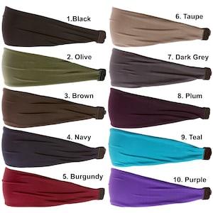 Hipsy CREATE YOUR OWN Adjustable Wide Petite & Plus Size Basic Spandex Xflex Headband Custom Gift 2, 3, 5 Packs for Women and Girls image 2