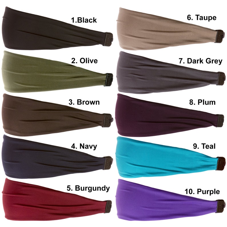 Hipsy CREATE YOUR OWN Adjustable Wide Petite & Plus Size Basic Spandex Xflex Headband Custom Gift 2, 3, 5 Packs for Women and Girls image 2