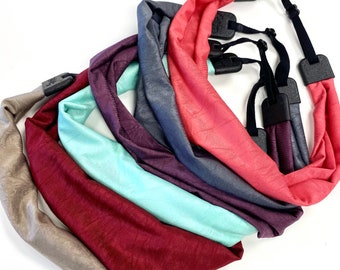 Hipsy CREATE YOUR OWN Adjustable Wide Petite & Plus Size Crushed Spandex Xflex Headband Custom Gift 2, 3, 5, 10 Packs for Women and Girls