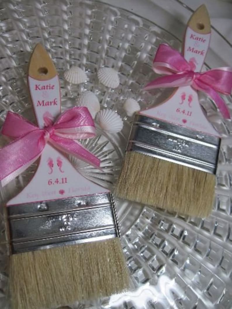 Brush for Beach Weddings Custom Sand Brushes for the Beach and Cruises Destination Weddings Personalized Your Colors & Choice of Design image 6