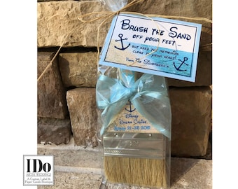 Brush for Beach Weddings - Custom Sand Brushes for the Beach and Cruises Destination Weddings - Personalized  Your Colors & Choice of Design