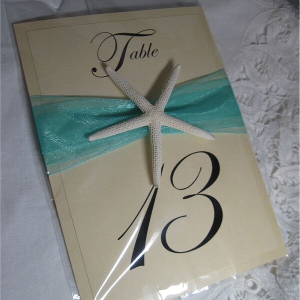 Beach Table Number Etsy