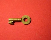 Rare Romer and Co. Brass hollow barrel key, Railroad padlock type.