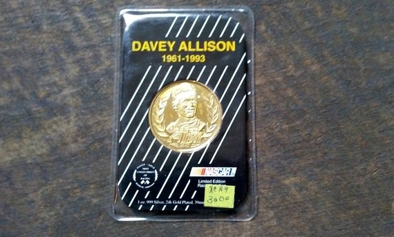 Nascar Limited Edition Davey Allison 999 Silver 24 Karat Gold Etsy