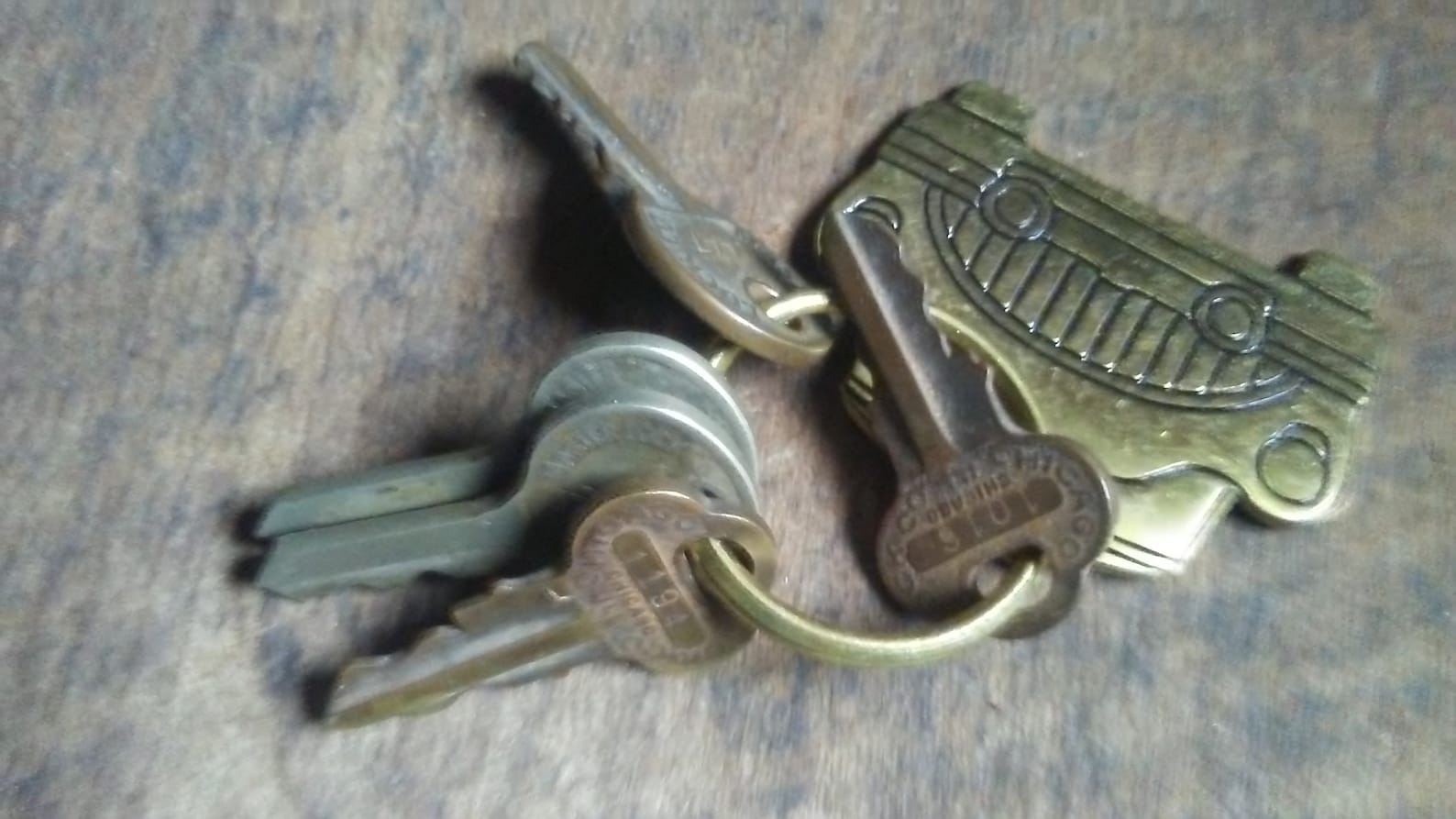 Vintage Antique Car Key Fob With Early Padlock Keys. | Etsy