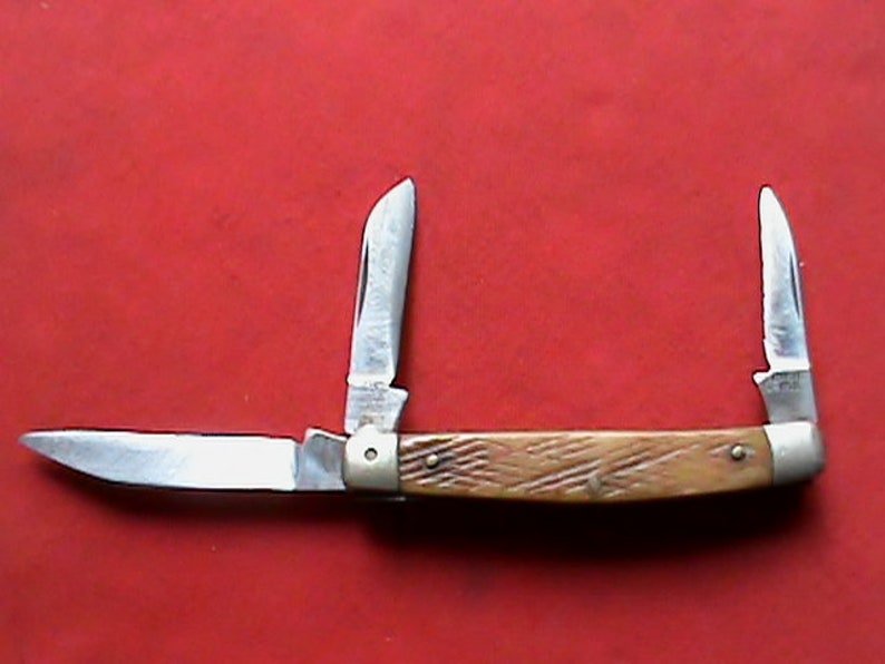Sabre Japan 3 blade pocket knife collectable cutlery. Etsy
