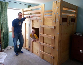 Twin Cabin Bed Plans - The Bed Fort