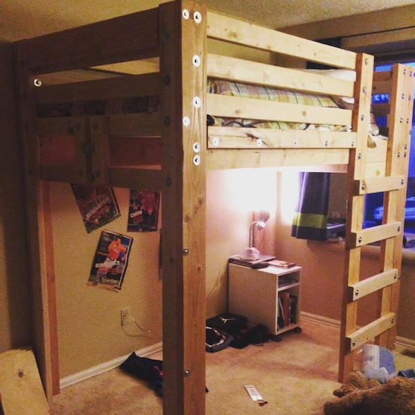 Adult Loft Bed Twin Xl Plans Etsy