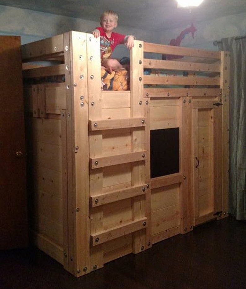 Twin Cabin Bed Plans the Bed Fort Etsy