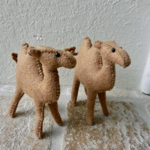 Small Felt Camel: Two-Humped Camel Nativity Animal image 16