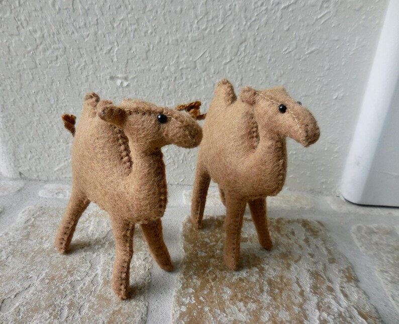 Small Felt Camel: Two-Humped Camel Nativity Animal image 16