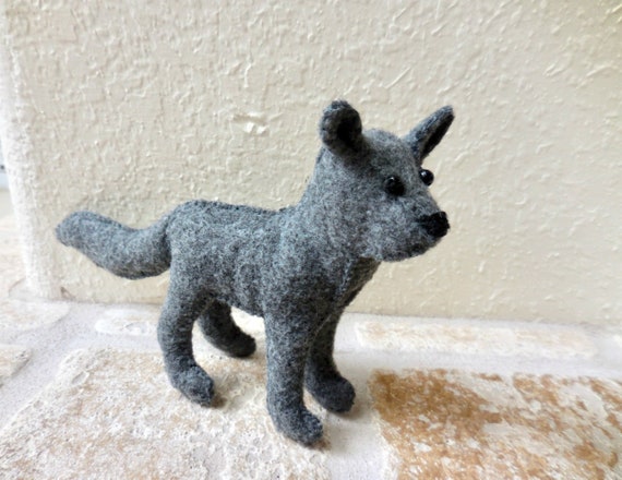 gray wolf plush
