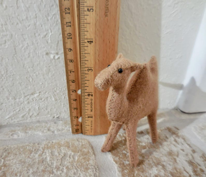 Small Felt Camel: Two-Humped Camel Nativity Animal image 14
