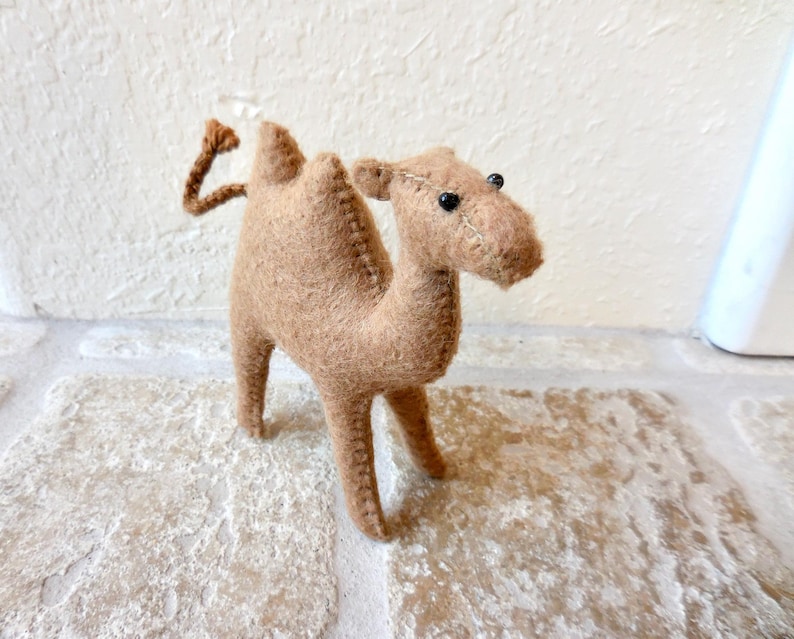 Small Felt Camel: Two-Humped Camel Nativity Animal image 3
