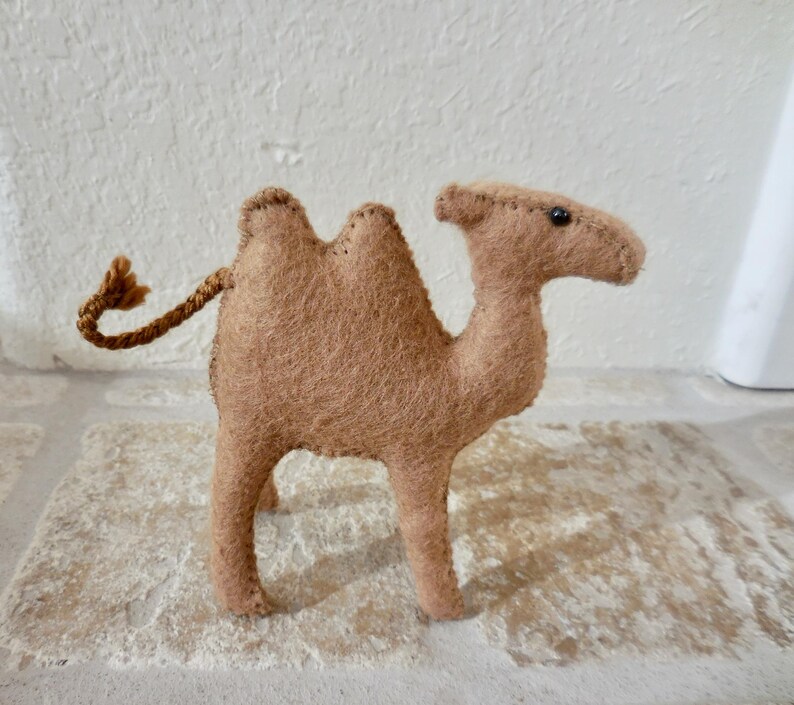 Small Felt Camel: Two-Humped Camel Nativity Animal image 1