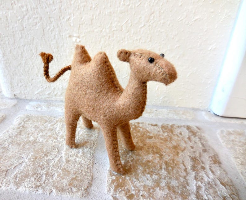 Small Felt Camel: Two-Humped Camel Nativity Animal image 13