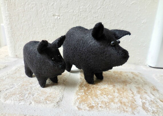 black pig stuffed animal