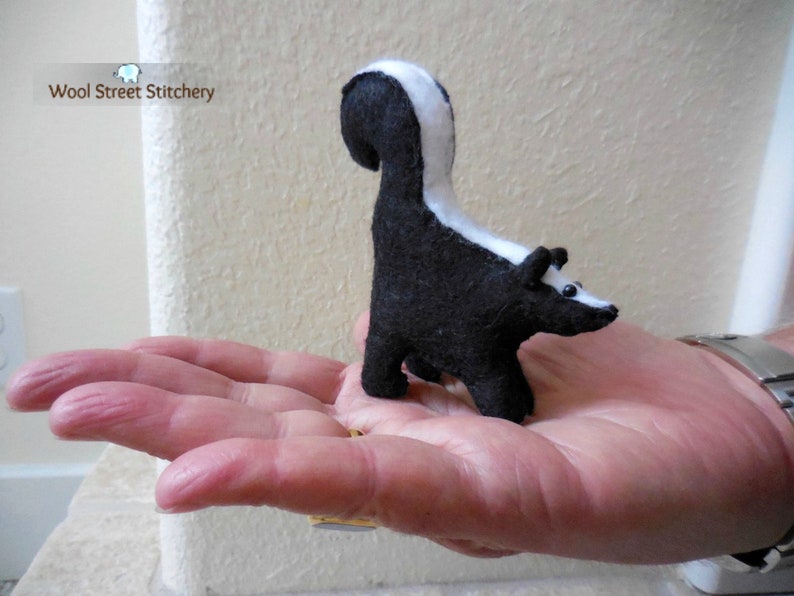 Small Handmade Skunk Felt Stuffed Woodland Animal Soft Toy - Etsy