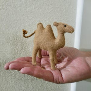 Small Felt Camel: Two-Humped Camel Nativity Animal image 9