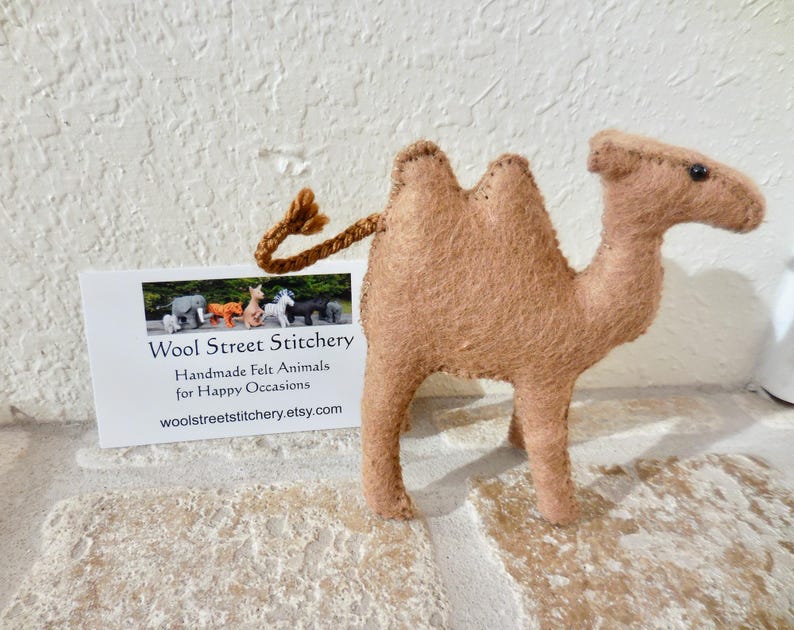 Small Felt Camel: Two-Humped Camel Nativity Animal image 12