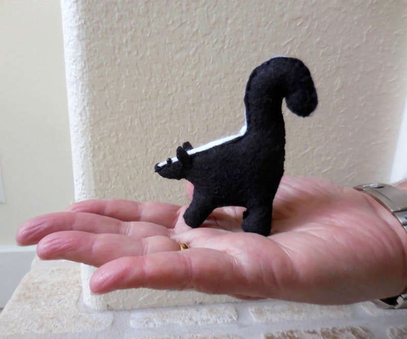Small Handmade Skunk Felt Stuffed Woodland Animal Soft Toy - Etsy