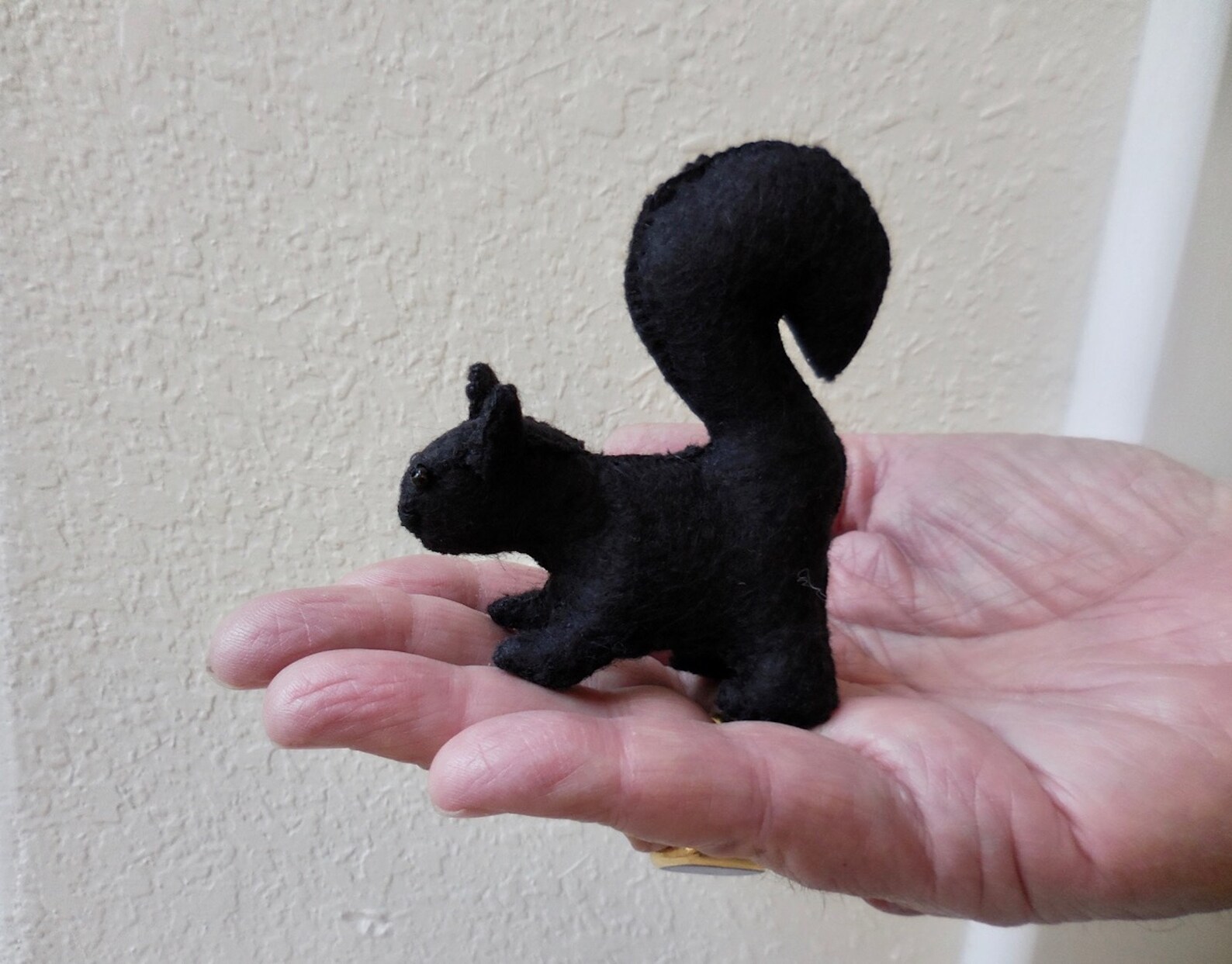Black squirrel felt animal small woodland animal soft toy Etsy