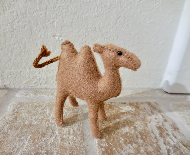 Small Felt Camel: Two-Humped Camel Nativity Animal image 18