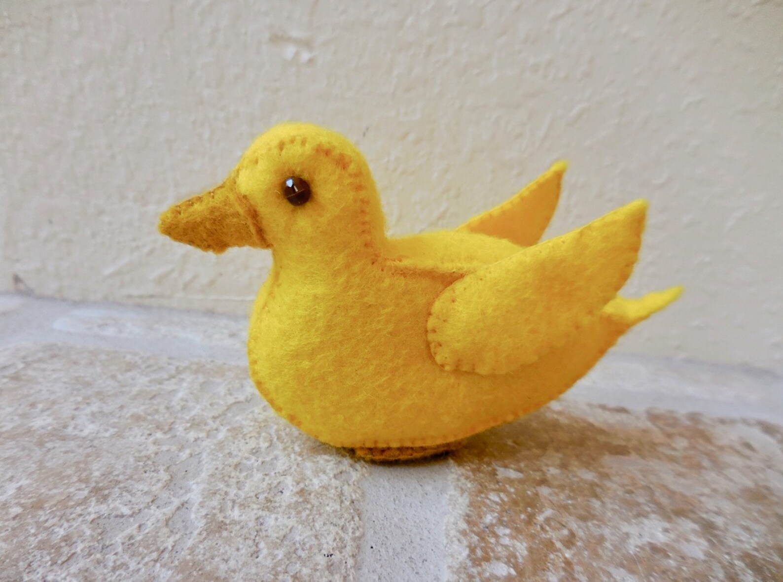 Yellow felt duck stuffed duck soft toy country decor duck Etsy