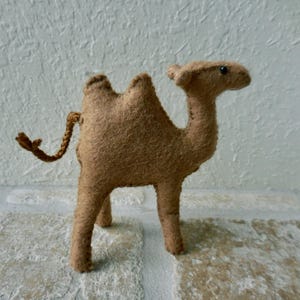 Small Felt Camel: Two-Humped Camel Nativity Animal image 17