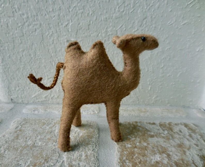 Small Felt Camel: Two-Humped Camel Nativity Animal image 17