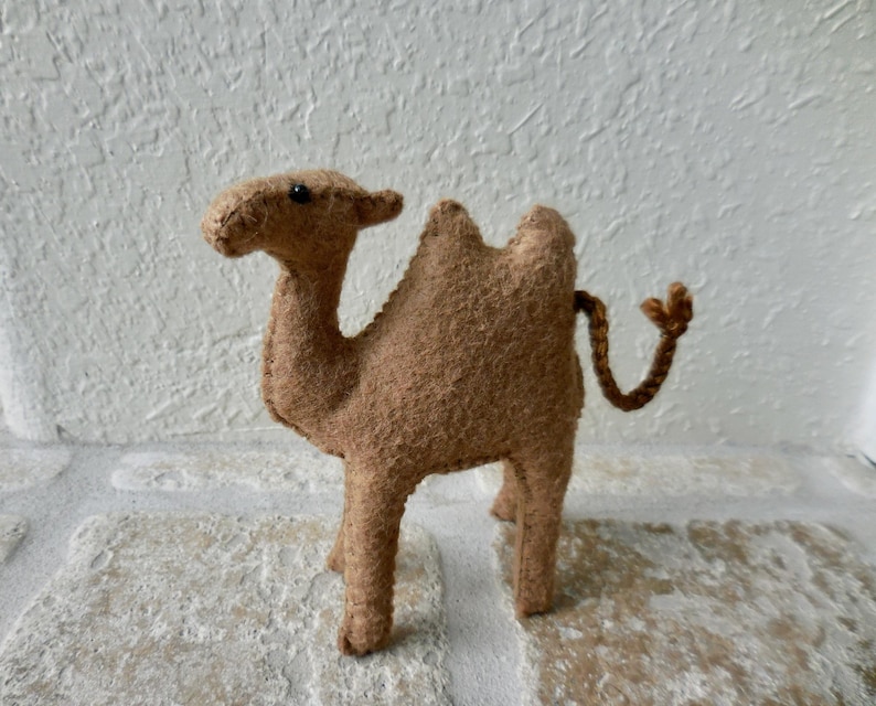 Small Felt Camel: Two-Humped Camel Nativity Animal image 4