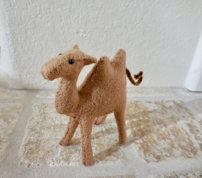 Small Felt Camel: Two-Humped Camel Nativity Animal image 15
