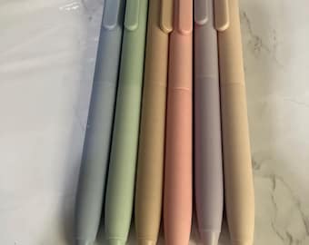 Pastel Gel Pens: 6-Color Set, Fine Point, Smooth Writing