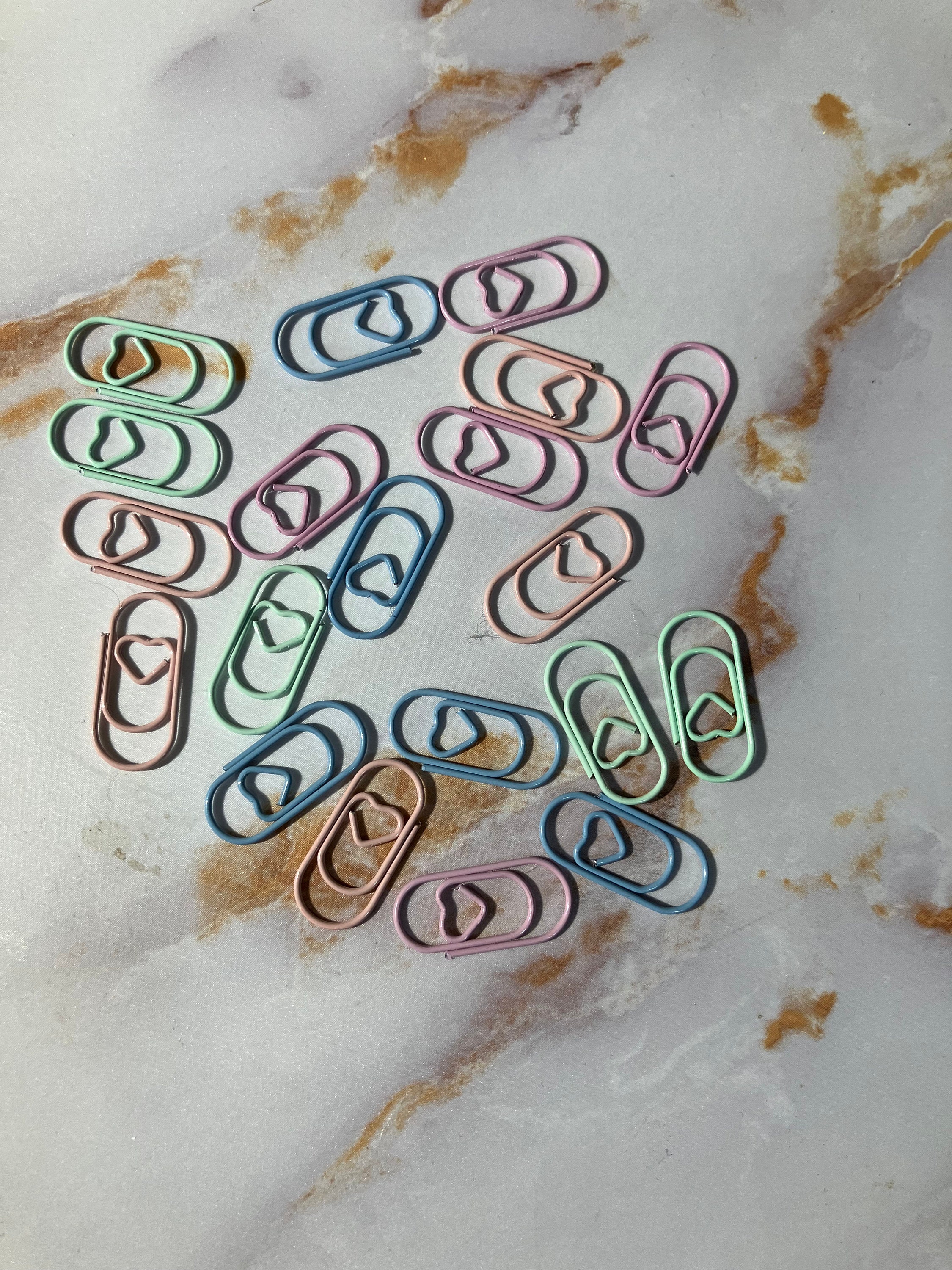Mini Heart Pastel Paper Clips, Mini Paper Clips, Planner Clips Etsy