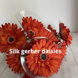 18.5 Silk Gerbera Daisy Flower Stem