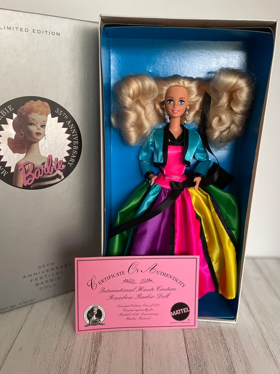 Barbie 35th Anniversary International Haute Couture Rainbow Barbie Doll  1994 - Etsy